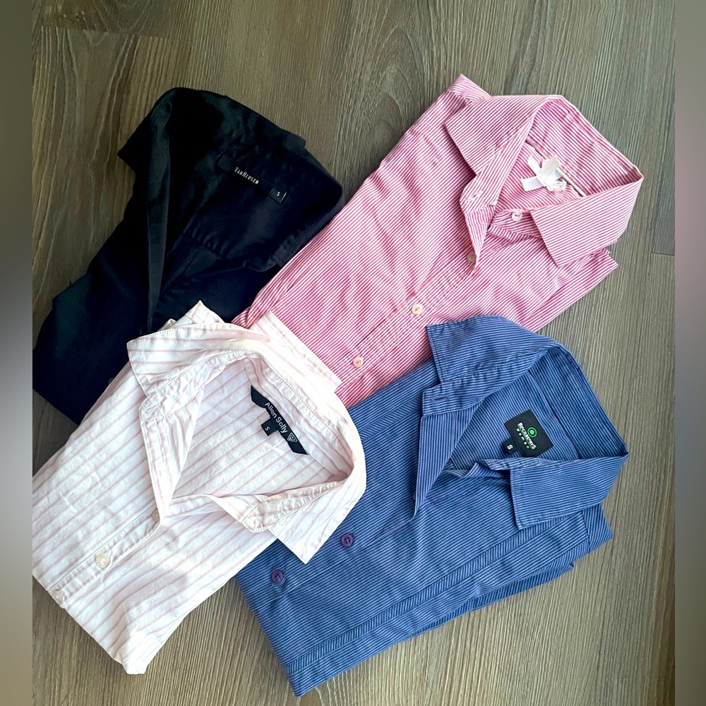 BUNDLE OF 4 - women’s Button Down Shirts Size S